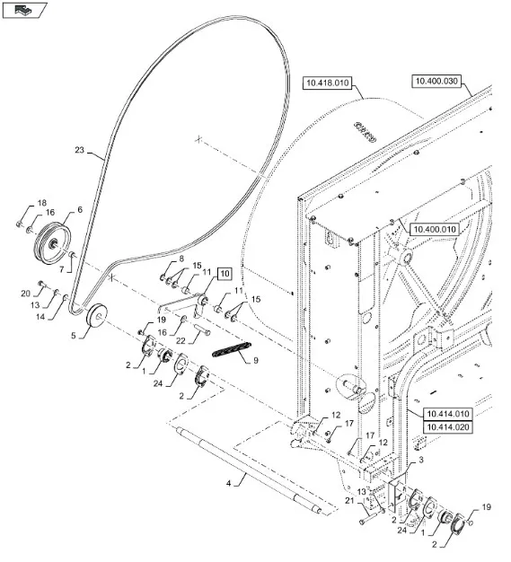 47449642 - Вал привода колпака противопыльного вент. охл. CS, CSX, CX6